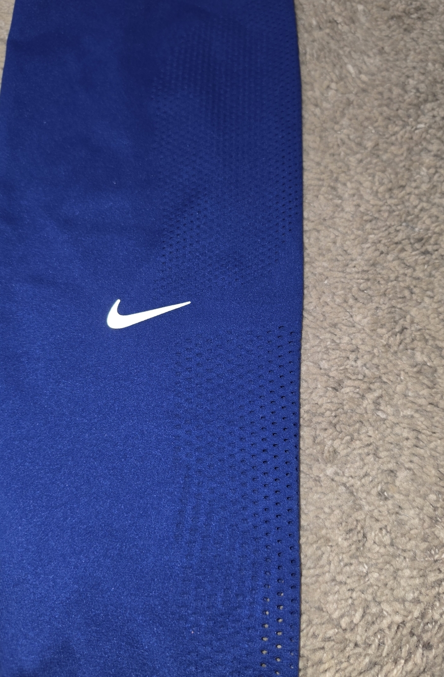 Nike Royal Blue Dri-FIT Running Tights with White Swoosh - Picture 6 of 7